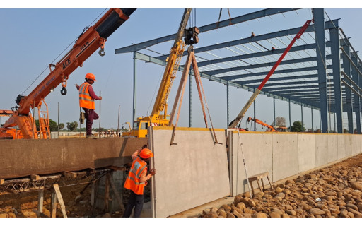 Precast Concrete L - Wall Blocks